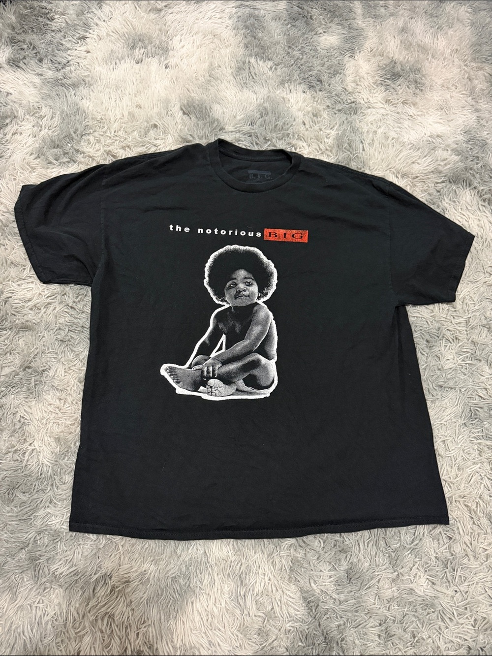 The Notorious B.I.G. Baby T-Shirt Men’s 2XL Hip Hop Rap Legend Graphic Tee Black